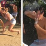 Girls fighting while guy rips a bong