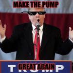 Make america great again | MAKE THE PUMP; GREAT AGAIN | image tagged in make america great again | made w/ Imgflip meme maker