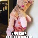 Cats trailer horror | NEW CATS TRAILER RELEASED | image tagged in cats trailer horror | made w/ Imgflip meme maker