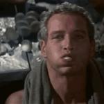 Cool hand Luke eating eggs meme