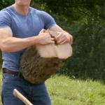 Steve Rogers breaking wood
