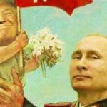 Trump baby Putin red flag Russia