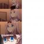 Scared anime girl meme