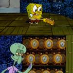 Spongebob Smashing Clocks