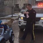 Cops pulling over a 3 year old