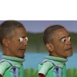 Obama Awkard Scared meme