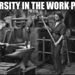 Celebrate Diversity | DIVERSITY IN THE WORK PLACE | image tagged in diversity,diversity in the work place,you wanted equality not earn it,hard work,earn your own money,hammers happen | made w/ Imgflip meme maker