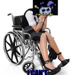 Sad wheelchair  | I CAN'T DO ANYTHING | image tagged in sad wheelchair,jevil,undertale,deltarune,memes | made w/ Imgflip meme maker
