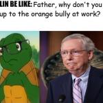 Franklin and Father Mitch McConnell meme