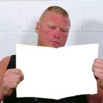WWE Brock Lesnar Reading A Magazine meme