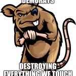 Shady Rat | DEMORATS; DESTROYING EVERYTHING WE TOUCH | image tagged in shady rat | made w/ Imgflip meme maker