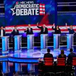 Democratic debate hands raised