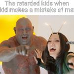 marvel laugh | The retarded kids when a kid makes a mistake at math; @umar.khal | image tagged in marvel laugh | made w/ Imgflip meme maker