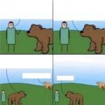 a man and a bear