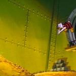 Scrooge McDuck dives into gold coins meme