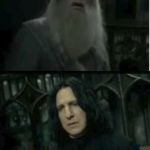 Dumbledore Snape | SEVERUS, IF YOU HAVE 10 CHOCOLATE FROGS AND I ASK FOR 2, HOW MANY WOULD YOU HAVE LEFT? 10, DUH | image tagged in dumbledore snape | made w/ Imgflip meme maker