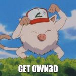 Mankey | GET 0WN3D | image tagged in mankey | made w/ Imgflip meme maker