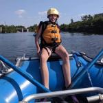 Girl Paddling the Boat