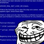 BSOD Troll! | image tagged in bsod troll | made w/ Imgflip meme maker