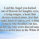 Lord The Angel Kicked Out Of Heaven In White House