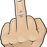 Fuck you middle finger
