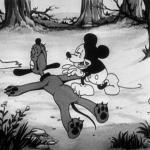 Mickey Mouse with dead Pluto