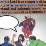 The lord is an avenger