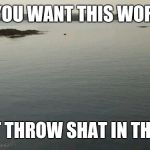 Beautiful sea | DO YOU WANT THIS WORLD? DONT THROW SHAT IN THE SEA | image tagged in beautiful sea | made w/ Imgflip meme maker