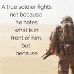 A True Soldier Fights meme