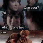 Lord of the Rings Drunk meme