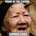 Horny | PROOF OF THE ELUSIVE; CHINOCEROS | image tagged in horny | made w/ Imgflip meme maker