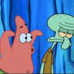 Patrick Scaring Squidward