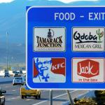 Food signs to make drivers exiting the freeway meme
