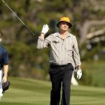 Bill Murray throwing golf club