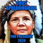 Elizabeth Warren Indian Chief | CHIEF
SPREADING BULL; FOR PRESIDENT
2020 | image tagged in elizabeth warren indian chief | made w/ Imgflip meme maker