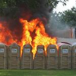 portapotty fire