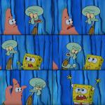 Scaring squidward