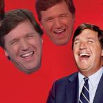 Tucker laughs at libs meme