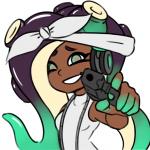 Marina with a gun