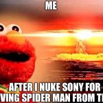 elmo nuclear explosion Meme Generator - Imgflip