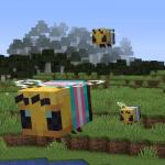 Trans Minecraft Bees flying