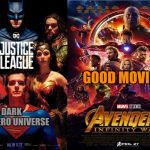 DCU MCU | GOOD MOVIES; A DARK SUPERHERO UNIVERSE | image tagged in dcu mcu | made w/ Imgflip meme maker