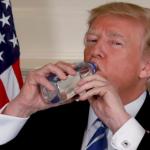 Trump Drinking Water