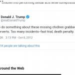 President Trump called for the death penalty for pedophiles.