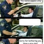 Handicapped parking cop