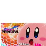 Surprised Kirby | PRINCIPAL; Me; Unfinished home work | image tagged in surprised kirby | made w/ Imgflip meme maker