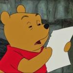 Winnie the Pooh squinting