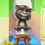 Talking tom takes a shit | WHEN YOU START TAKING A SHIT; DON'T ALLOW ANY IDIOT TO DISTRACT YOUR POOPOO TIME | image tagged in talking tom takes a shit | made w/ Imgflip meme maker