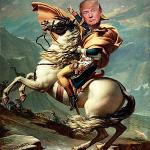 Emperor Trump Napoleon Man on a White Horse