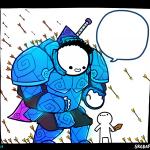 Blue armor guy